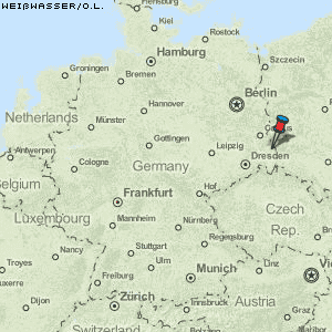 Weißwasser/O.L. Karte Deutschland