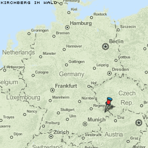 Kirchberg im Wald Karte Deutschland