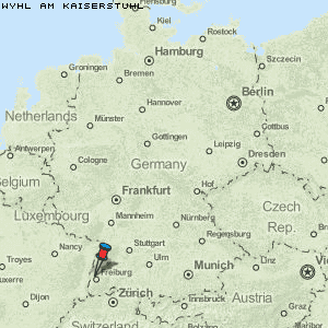 Wyhl am Kaiserstuhl Karte Deutschland