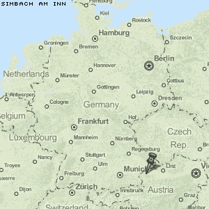 Simbach am Inn Karte Deutschland