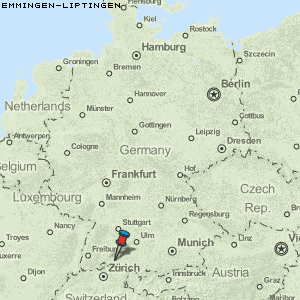 Emmingen-Liptingen Karte Deutschland