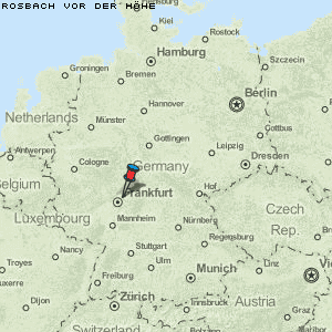 Rosbach vor der Höhe Karte Deutschland