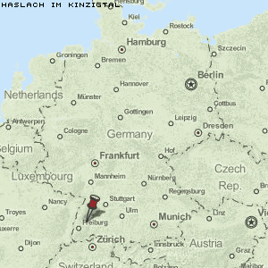 Haslach im Kinzigtal Karte Deutschland