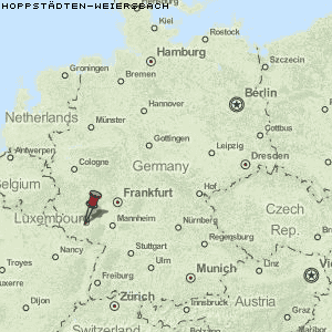 Hoppstädten-Weiersbach Karte Deutschland