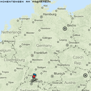 Hohentengen am Hochrhein Karte Deutschland