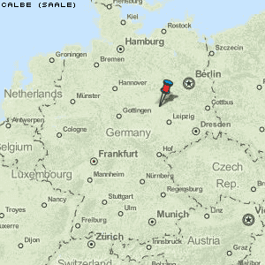Calbe (Saale) Karte Deutschland