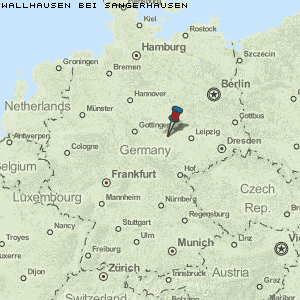 Wallhausen bei Sangerhausen Karte Deutschland