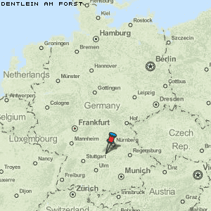 Dentlein am Forst Karte Deutschland