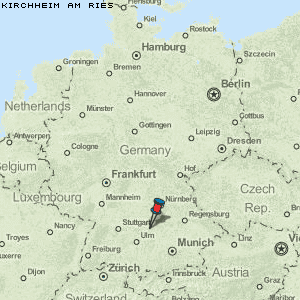 Kirchheim am Ries Karte Deutschland