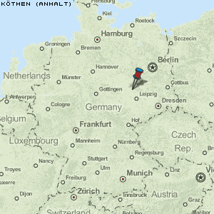 Köthen (Anhalt) Karte Deutschland
