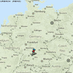 Urbach (Rems) Karte Deutschland