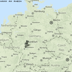 Hamm am Rhein Karte Deutschland
