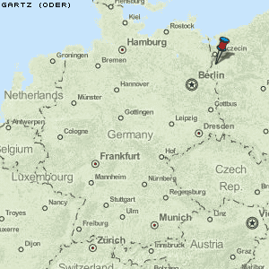 Gartz (Oder) Karte Deutschland