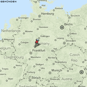 Gemünden Karte Deutschland