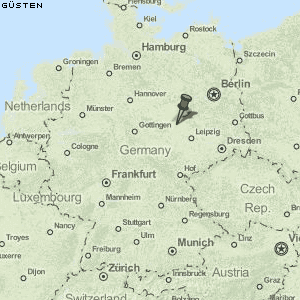 Güsten Karte Deutschland