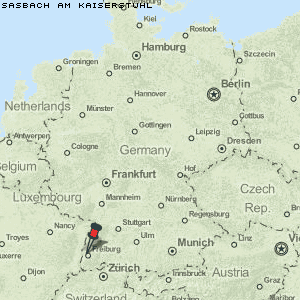 Sasbach am Kaiserstuhl Karte Deutschland