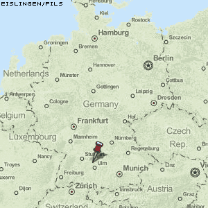 Eislingen/Fils Karte Deutschland