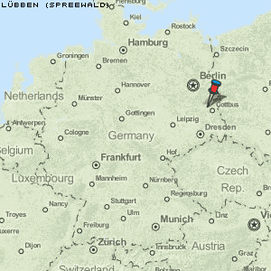 Lübben (Spreewald) Karte Deutschland