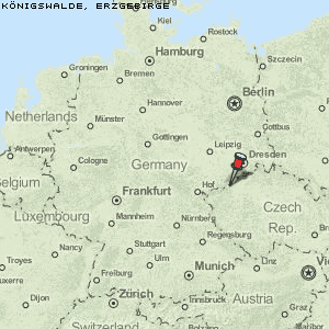 Königswalde, Erzgebirge Karte Deutschland