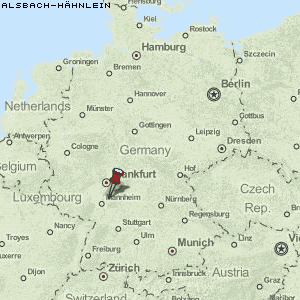 Alsbach-Hähnlein Karte Deutschland