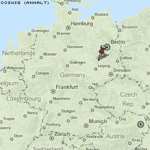 Coswig (Anhalt) Karte Deutschland