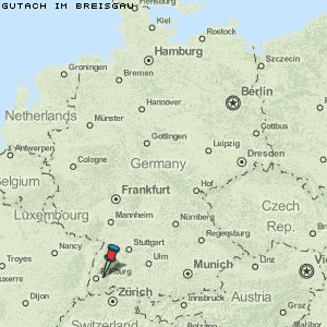 Gutach im Breisgau Karte Deutschland
