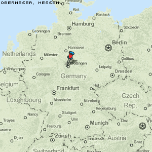 Oberweser, Hessen Karte Deutschland
