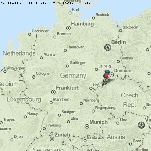 Schwarzenberg im Erzgebirge Karte Deutschland