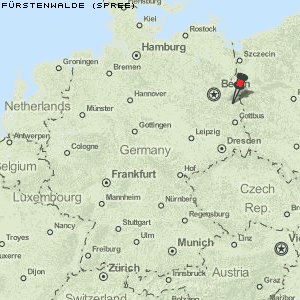 Fürstenwalde (Spree) Karte Deutschland