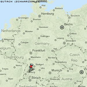 Gutach (Schwarzwaldbahn) Karte Deutschland