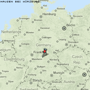 Hausen bei Würzburg Karte Deutschland