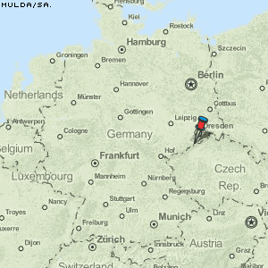 Mulda/Sa. Karte Deutschland