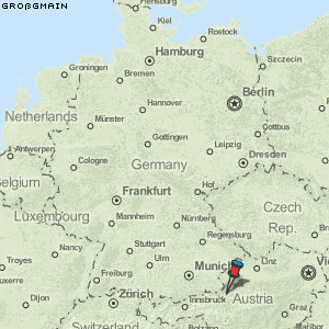 Karte von Großgmain :: Deutschland Breiten- und Längengrad : Kostenlose