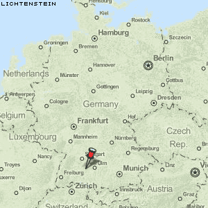 Lichtenstein Karte Deutschland