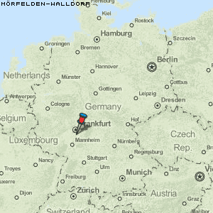 Mörfelden-Walldorf Karte Deutschland