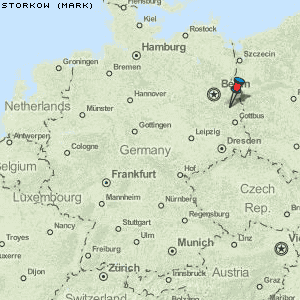 Storkow (Mark) Karte Deutschland