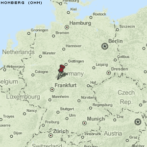 Homberg (Ohm) Karte Deutschland