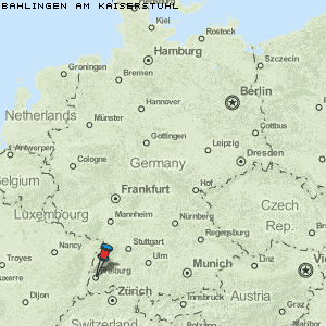 Bahlingen am Kaiserstuhl Karte Deutschland