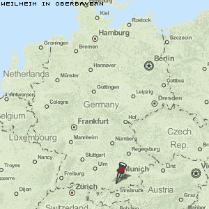 Weilheim in Oberbayern Karte Deutschland