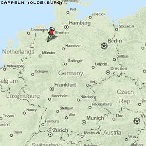 Cappeln (Oldenburg) Karte Deutschland