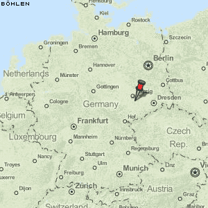 Böhlen Karte Deutschland