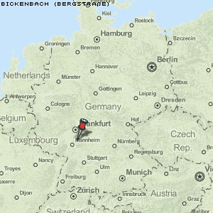 Bickenbach (Bergstraße) Karte Deutschland