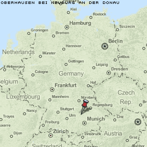 Oberhausen bei Neuburg an der Donau Karte Deutschland