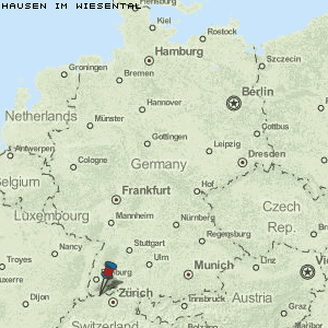 Hausen im Wiesental Karte Deutschland