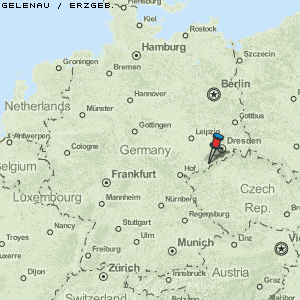 Gelenau / Erzgeb. Karte Deutschland