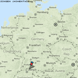 Singen (Hohentwiel) Karte Deutschland