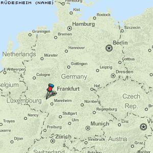 Rüdesheim (Nahe) Karte Deutschland
