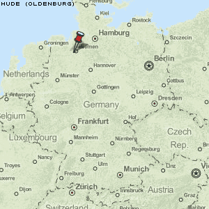 Hude (Oldenburg) Karte Deutschland