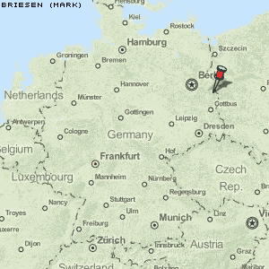 Briesen (Mark) Karte Deutschland