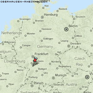 Oberhausen-Rheinhausen Karte Deutschland